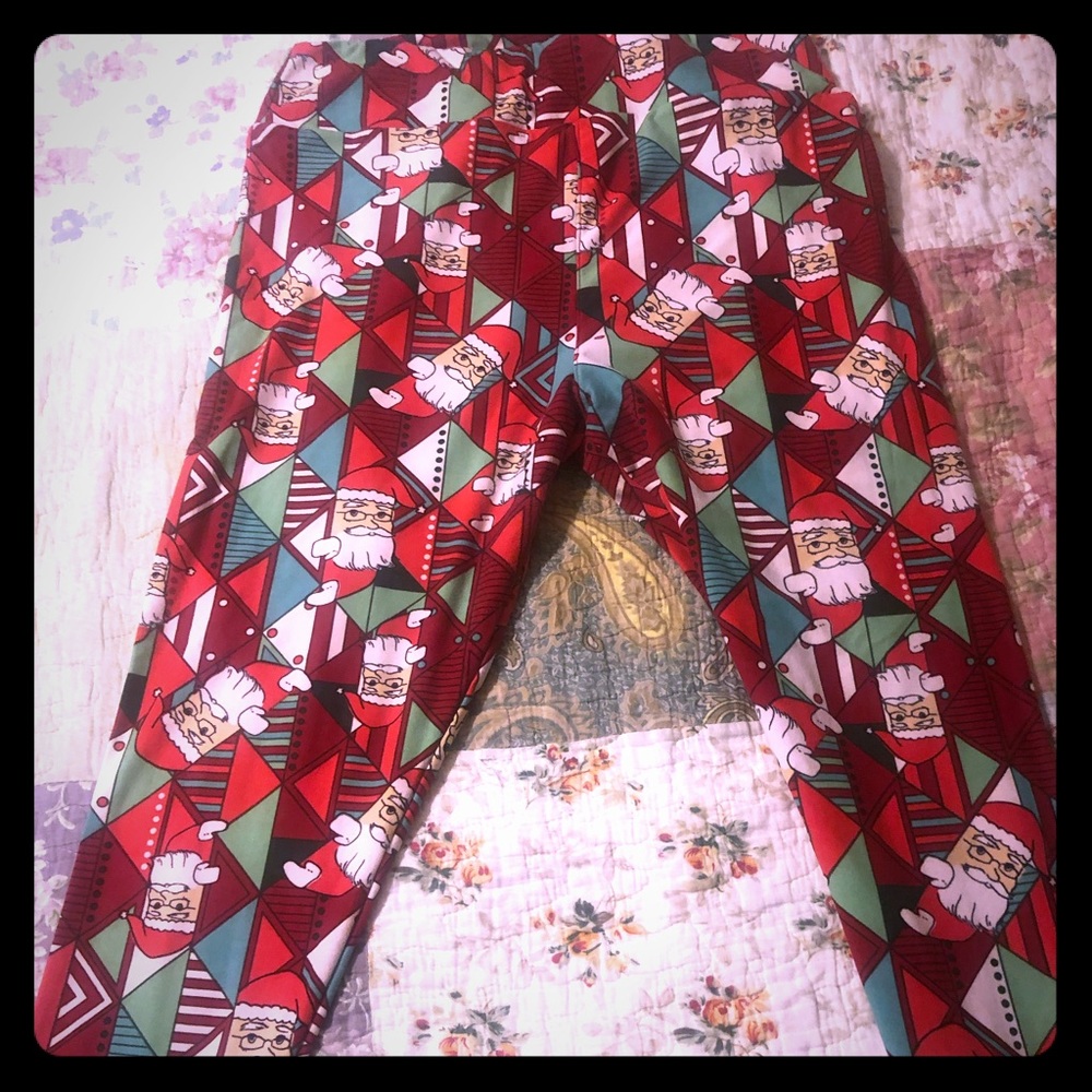 Lularoe TC2 leggings - holiday print